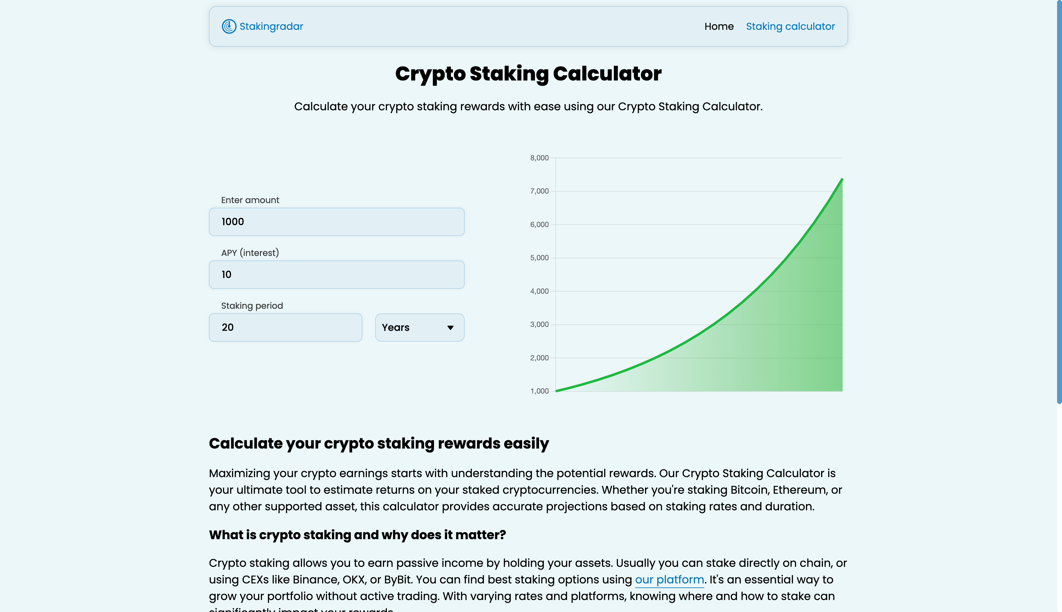 Staking Calculator