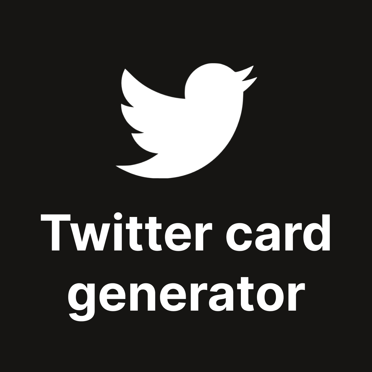 Twitter card generator